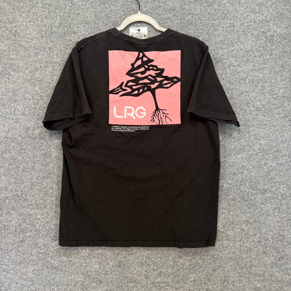 LRG Lifted Research Group Shirt Mens Large Black Graphic Logo Skate Tshirt